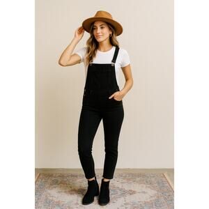 Levi's Black Denizen Jean Overalls Jumpsuit Women's Small Slim Ankle Crop